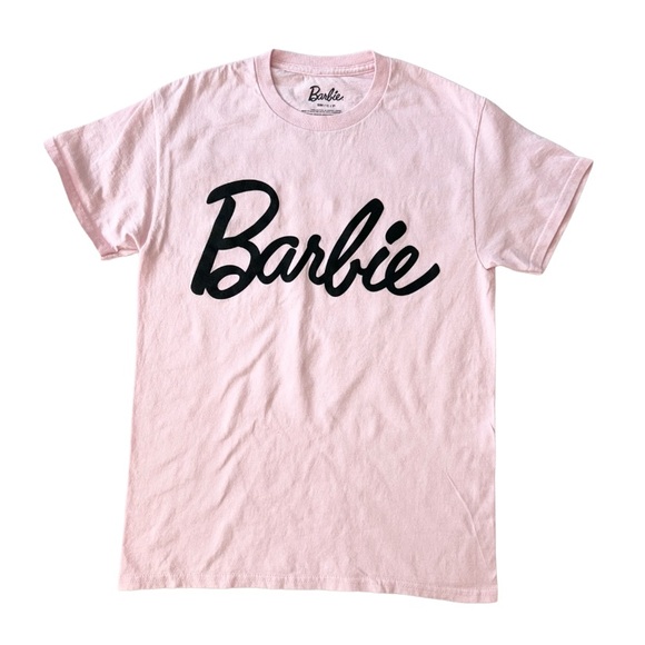 Barbie Signature Barbie Script Logo Pink T-Shirt - Picture 1 of 6